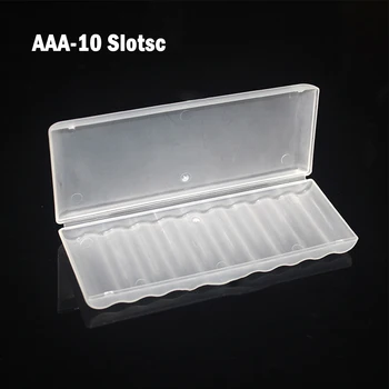 1бр 10 слота AA AAA Кутия за съхранение на батерии, твърд пластмасов калъф, патрон, защитен калъф, контейнер-органайзер, пластмасов калъф Transpar