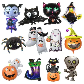 Хелоуин балони, украса на партията доставка фолио mylar тикви, вещици, черна котка, призрак, Прилеп балон на Хелоуин 