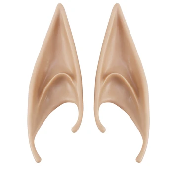 1 Чифт PVC Фея Pixie фалшиви уши на елф Маска за Хелоуин Нова маска за парти Страшната декорация за Хелоуин Меки генитални протезные дълги уши 