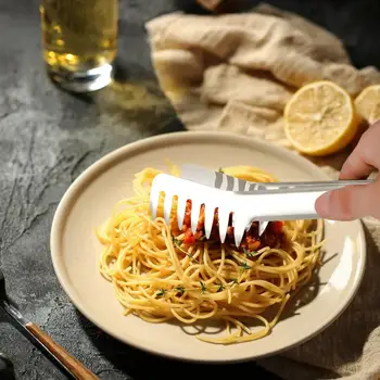 Лъжица за пюре, лъжичка за тестени изделия, хранителни топлоустойчива щипки за спагети, от неръждаема стомана, гевгир за спагети, кухненски инвентар