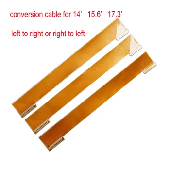 Висококачествен 40-пинов кабел за преобразуване 14,0 15,6 17,3-инчов led ляво на дясно или от дясно на ляво 10 бр./лот
