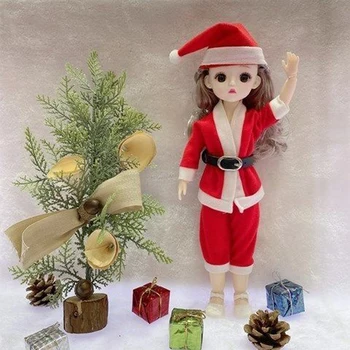 Играчки за кукли Представляват Шарнирный Коледен костюм с няколко Връзки, Вязаный Гъвкави