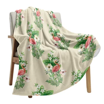 Животни Листа фламинго Цветя Одеяла Джобно Меки покривки за легла Офис покривки Фланелевое одеяло