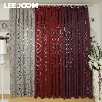 LEEJOOM Европейски стил Цветна завеса Сив Тюл Завеса алуминиева Дограма, Щори Щори Начало Декор