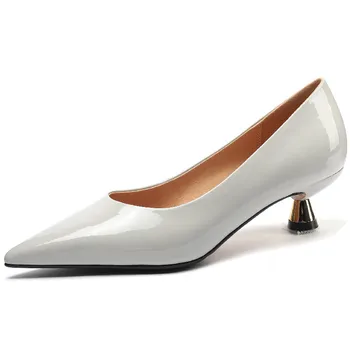 Dilalula, основни женски обувки-лодки, офис дамски официални обувки от лачена кожа с остри пръсти на висок ток, дамска мода, лаконичная пролет-лято
