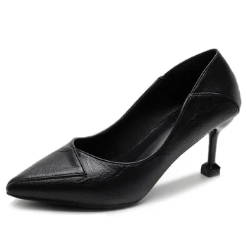 30-44 Остър ток-родословни, малък размер 31 32 33, дамски обувки на нисък ток