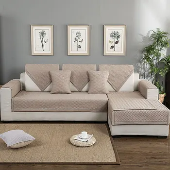 Подложки за дивана, памук нескользящий калъф за дивана, многоразмерный калъф за дивана, нескользящий декоративен калъф за диван за хол, прост дизайн, 1БР