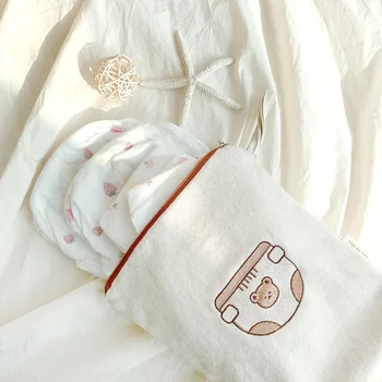 Водоустойчива чанта за бебешки пелени, холщовая преносим чанта за майките, за новородено, чанта за памперси, богат на функции пътни козметични чанти