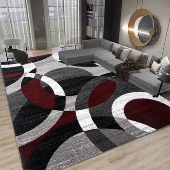 Скандинавски геометричен килим за хол, модерен и луксозен декор, диван, маса, подложки с голяма площ, подложка за пода в банята, квадратен килим Alfombra