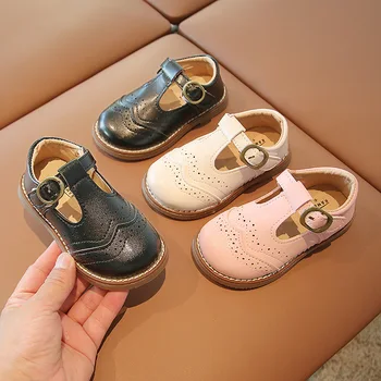 2023 Нови тънки обувки за момичета с фин гърло, корейската версия, дамска мода, обувки принцеса, детски обувки