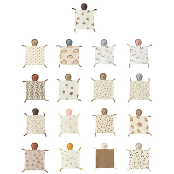 Бебешки лигавници с анимационни Лъв, защитно одеало за бебета, дышащее меко Одеяло, кърпа, дрънкалка, лигавник, успокояващ кърпа за новородени