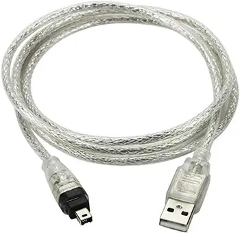 Конектор USB 2.0 към IEEE 1394 Mini 4Pin конектор iLink Firewire DV кабел-адаптер, съвместим със Sony DV