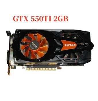 Видеокарта GTX 550 Ti 2 GB GDDR5 128BIT графична Карта на NVIDIA GeForce GTX 550TI 2 GB PCIE PCI-E2.0 X16 HD DVI-I, VGA Карти GPU