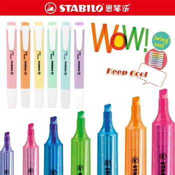6/8 цветове STABILO 275, хайлайтер, класически цветни маркери Macaron, студентски творчески сладки ръчен запис, графити, канцеларски материали