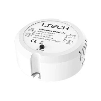 LTECH Led система за Управление на L-BUS с радиочестотни преобразуването 0-10 В, Безжичен модул 5-24 В, Датчик на входящия сигнал на 2,4 Ghz, 10, PWM-слаби EBOX-АД