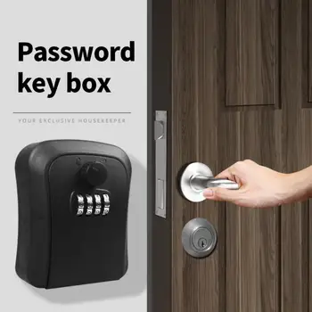 Стенен Органайзер за съхранение на ключове Secret Box Organizer 4-значная комбинация пароли Кодекс заключване за сигурност Без ключ за Сейф за ключове