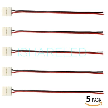 10 бр. в опаковка от 10 мм led печатна платка с обикновен цвят ивица кабел за Свързване, одноконцовый 2-проводный