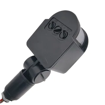 Професионален ключа за лампата с сензор за движение ac адаптер 220 В, Автоматичен инфрачервен ключ датчик за движение PIR с led подсветка на 180 градуса