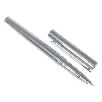 Гореща разпродажба Писалка Jinhao 126 Executive Complete Silver с Тънка писалка базирани на фитил с качулка