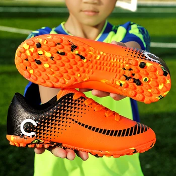 Футболни обувки с камуфлажна подметка за момчета и момичета, футболни обувки за тренировки на трева, дишащи детски маратонки, размер 30-43