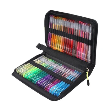 G5AA 60 бр Цветни гел химикалки 1,0 мм, с чанта за съхранение, Маркери за рисуване, Инструмент за писане, Офис-канцеларски материали, ученически принадлежности, Подаръци за студенти