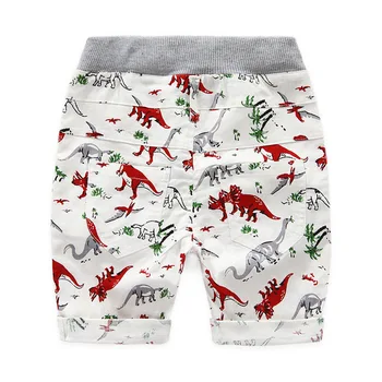 Модерен детски панталон за деца, летни панталони, къси панталони за малки момчета, плажна бельо на модел на динозавър, червено-зелени животни Модерен детски панталон за деца, летни панталони, къси панталони за малки момчета, плажна бельо на модел на динозавър, червено-зелени животни 2