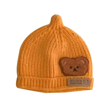 Мека детска шапчица-капак за новородени, топла зимна шапка, вязаная на една кука Мека детска шапчица-капак за новородени, топла зимна шапка, вязаная на една кука 2
